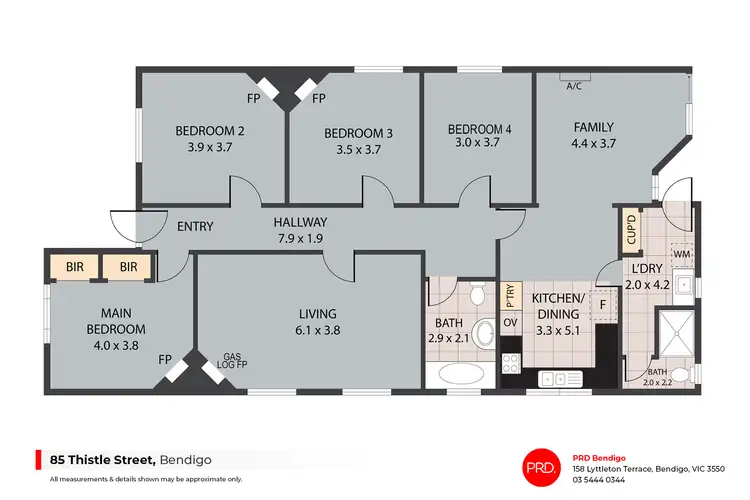 Floorplan of Homely house listing, 85 Thistle Street, Golden Square VIC 3555