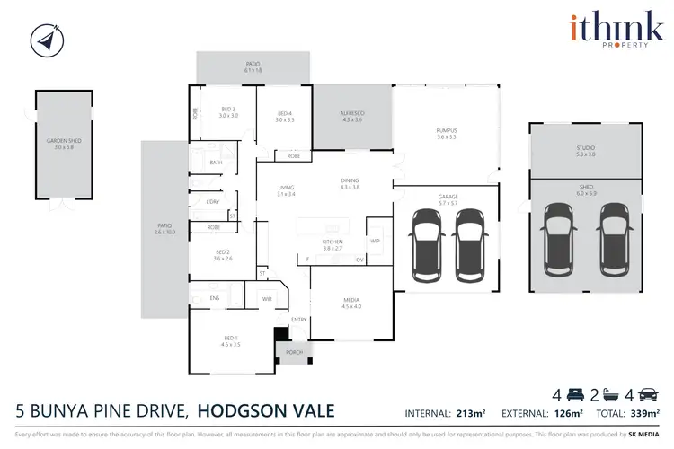 Floorplan of Homely house listing, 5 Bunya Pine Drive, Hodgson Vale QLD 4352
