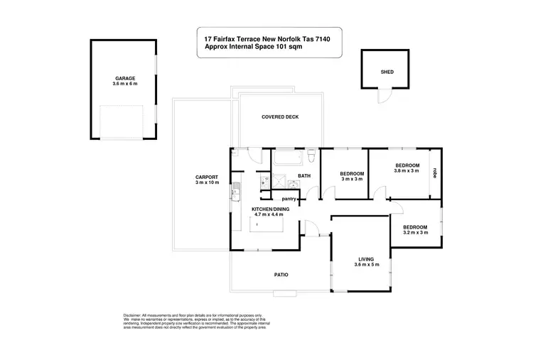 Floorplan of Homely house listing, 17 Fairfax Terrace, New Norfolk TAS 7140