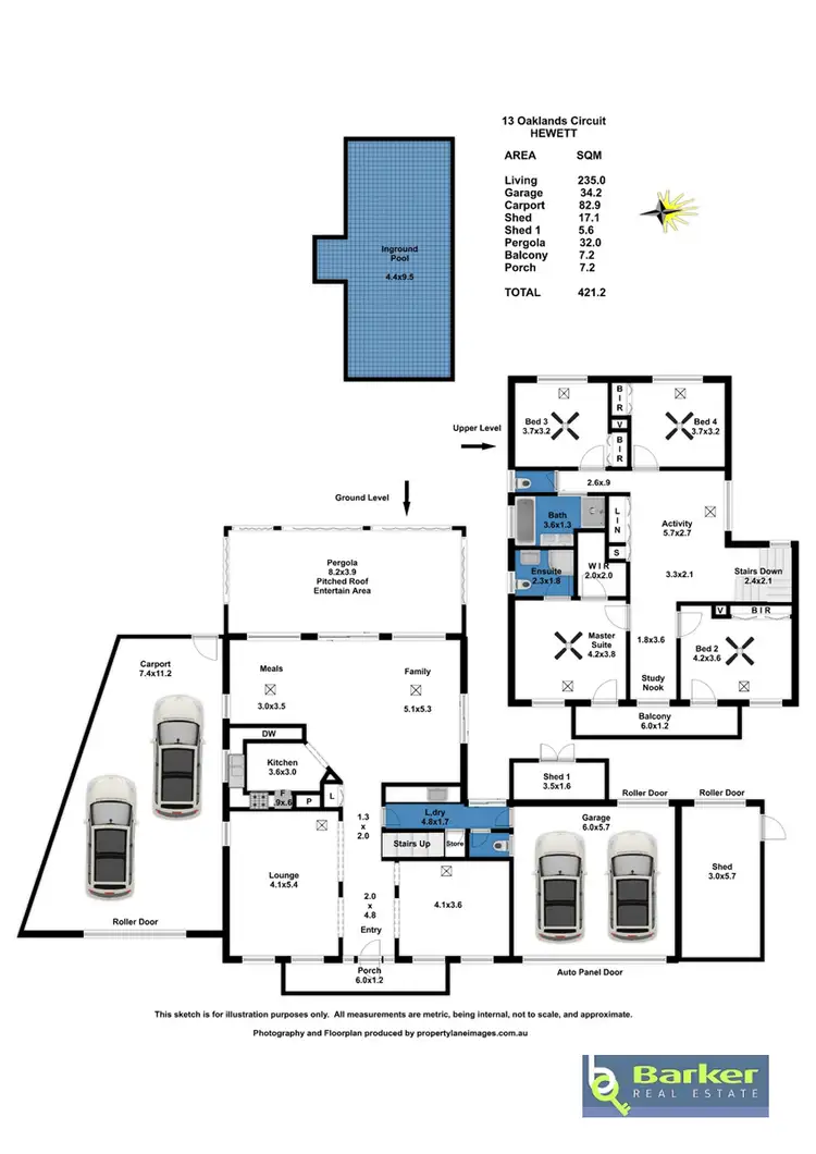 Floorplan of Homely house listing, 13 Oaklands Circuit, Hewett SA 5118