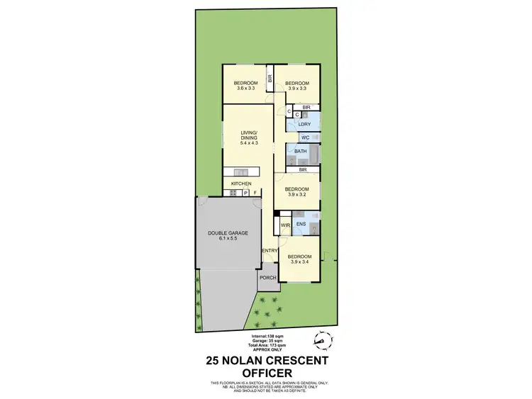 Floorplan of Homely house listing, 25 Nolan Crescent, Officer VIC 3809