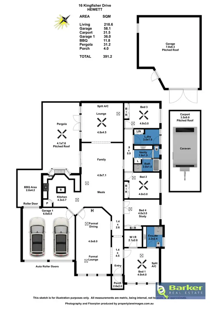 Floorplan of Homely house listing, 16 Kingfisher Drive, Hewett SA 5118