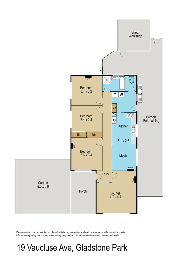 Floorplan of Homely house listing, 19 Vaucluse Avenue, Gladstone Park VIC 3043