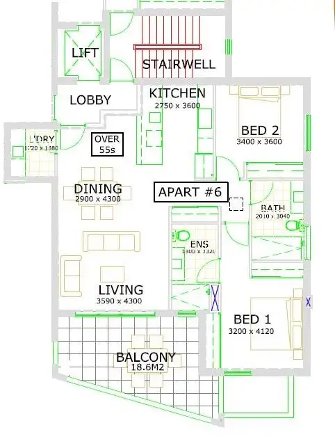 Floorplan of Homely apartment listing, 6/54 Meagher Drive, Floreat WA 6014