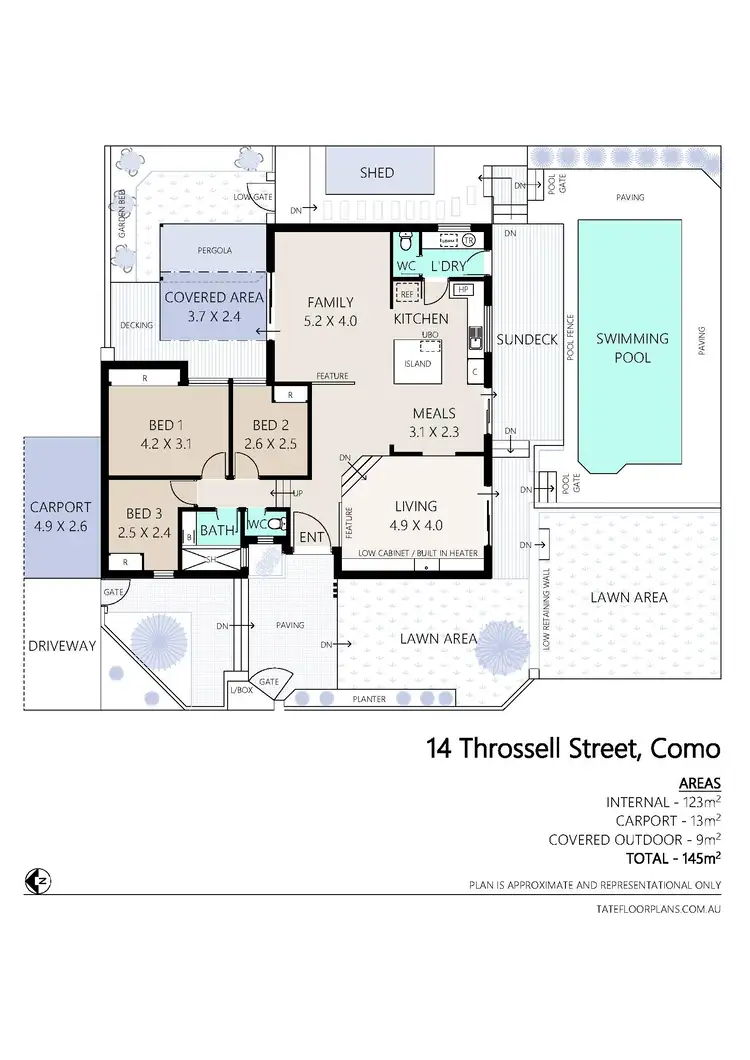 Floorplan of Homely house listing, 14 Throssell Street, Como WA 6152