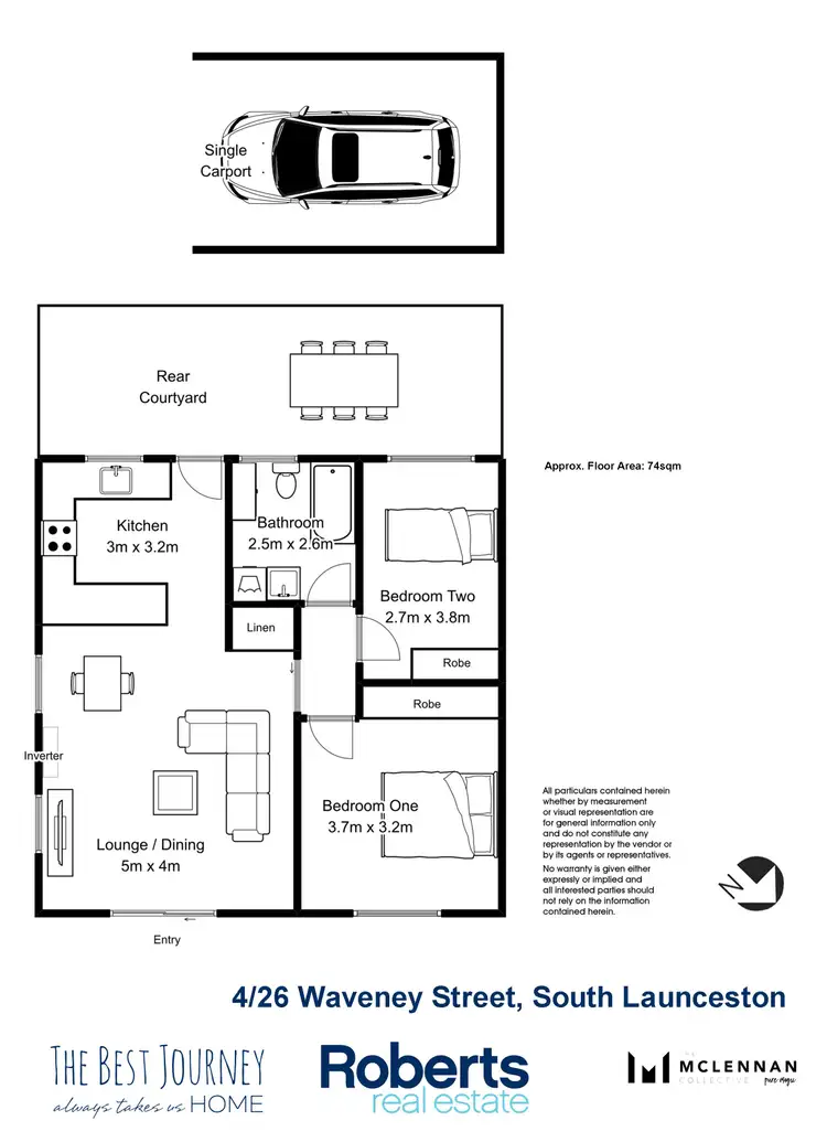 Floorplan of Homely unit listing, 4/26 Waveney Street, South Launceston TAS 7249