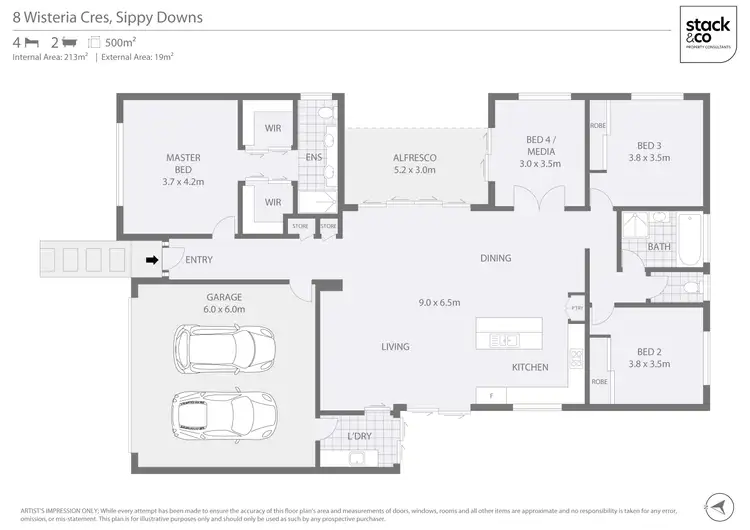 Floorplan of Homely house listing, 8 Wisteria Crescent, Sippy Downs QLD 4556