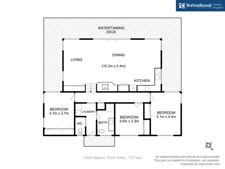 Floorplan of Homely house listing, 45 Cox Drive, Dennes Point TAS 7150