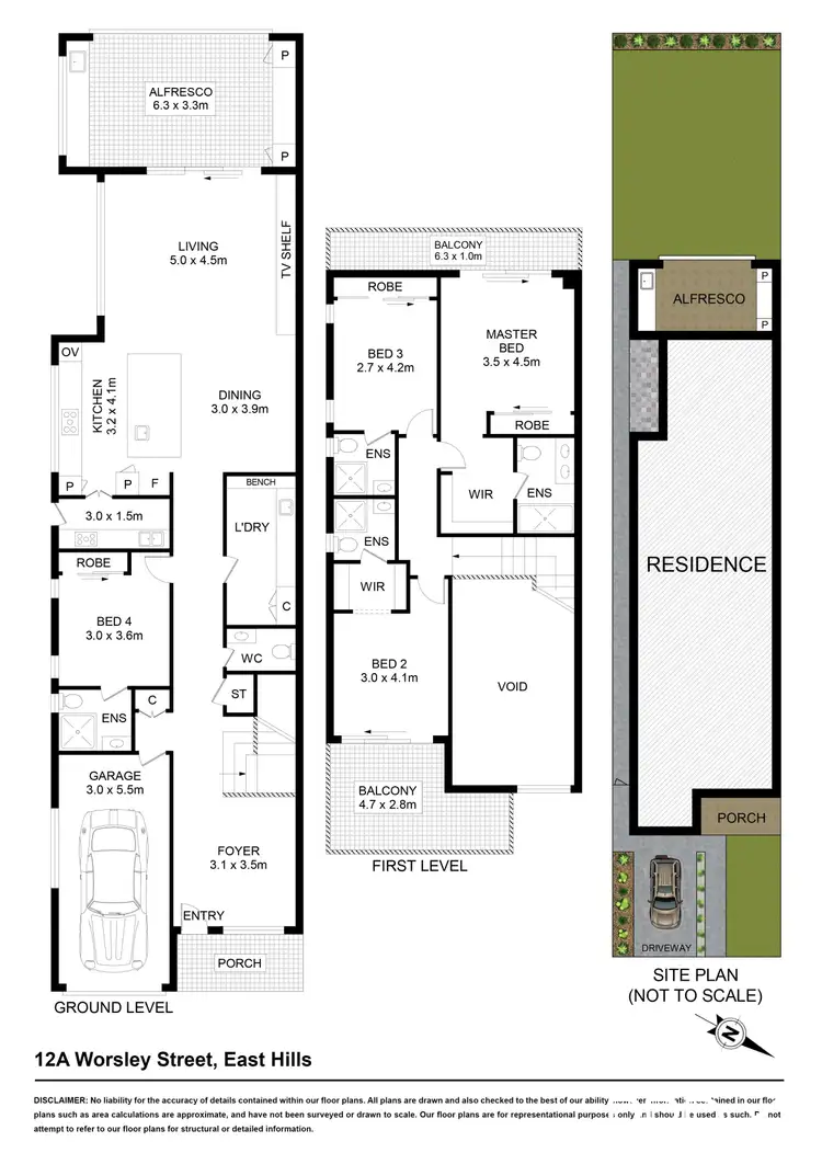 Floorplan of Homely house listing, 12a Worsley Street, East Hills NSW 2213