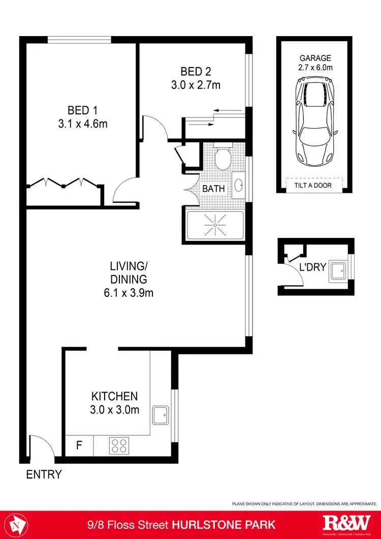 Floorplan of Homely apartment listing, 9/8 Floss Street, Hurlstone Park NSW 2193