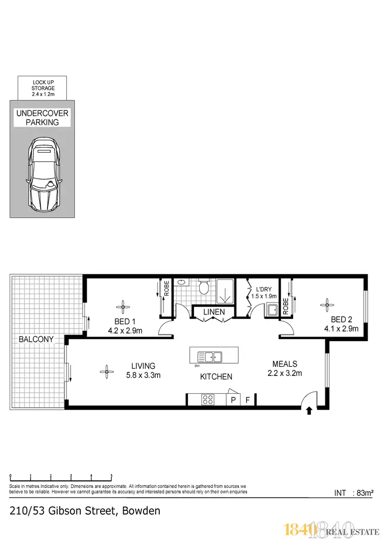Floorplan of Homely apartment listing, 210/53 Gibson Street, Bowden SA 5007