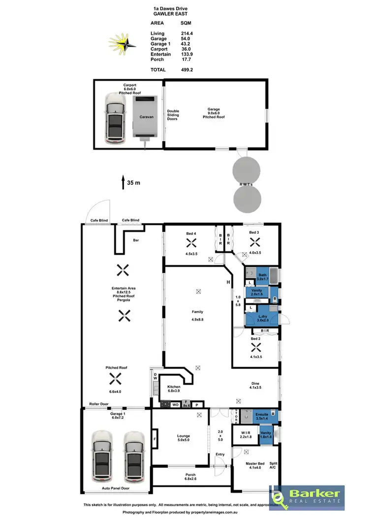 Floorplan of Homely house listing, 1A Dawes Drive, Gawler East SA 5118