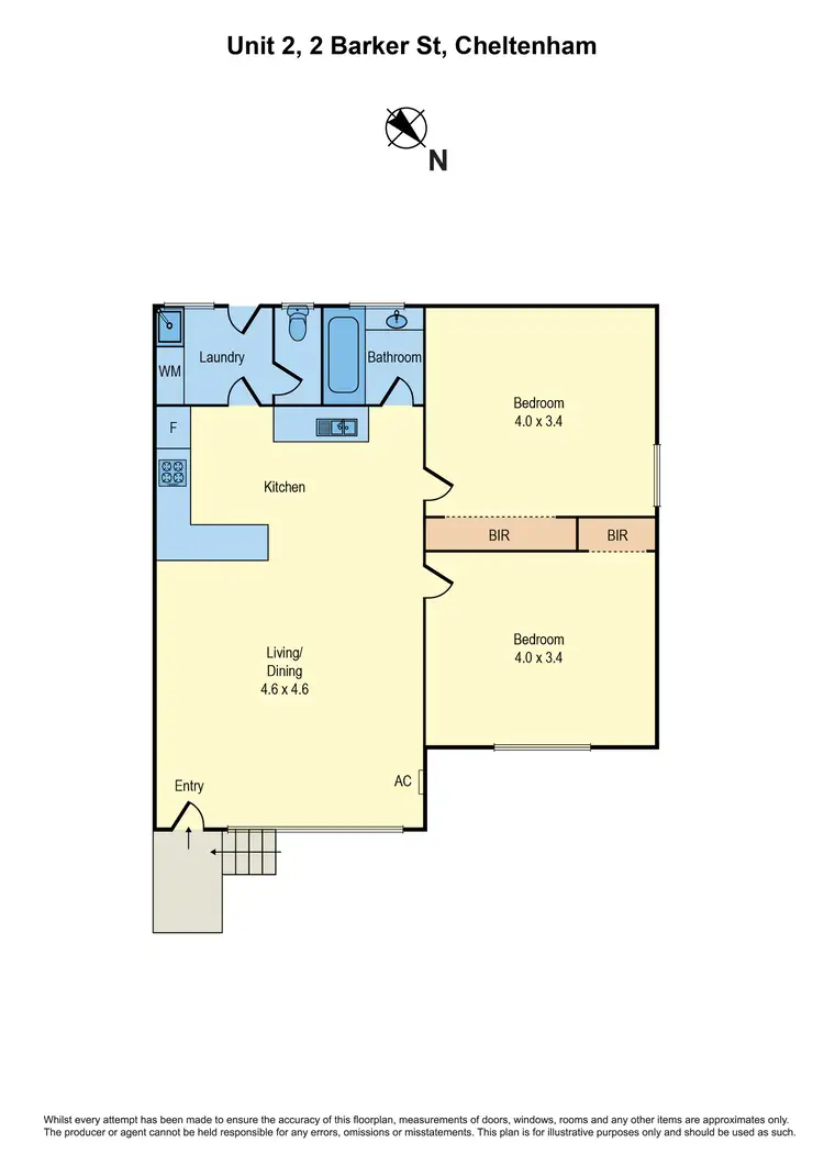 Floorplan of Homely unit listing, 2/2 Barker Street, Cheltenham VIC 3192