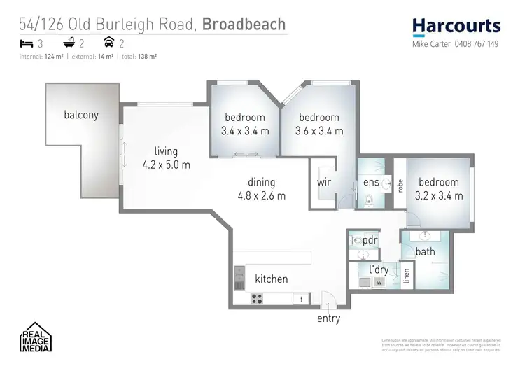 Floorplan of Homely apartment listing, 54/122-130 Old Burleigh Road, Broadbeach QLD 4218