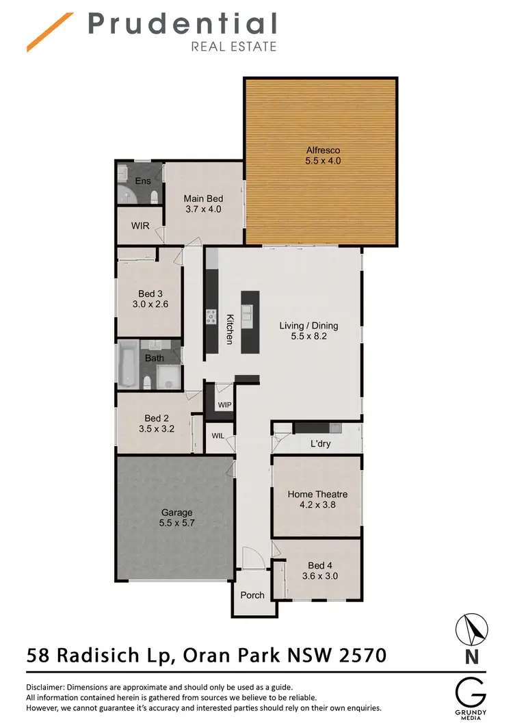 Floorplan of Homely house listing, 58 Radisich Loop, Oran Park NSW 2570
