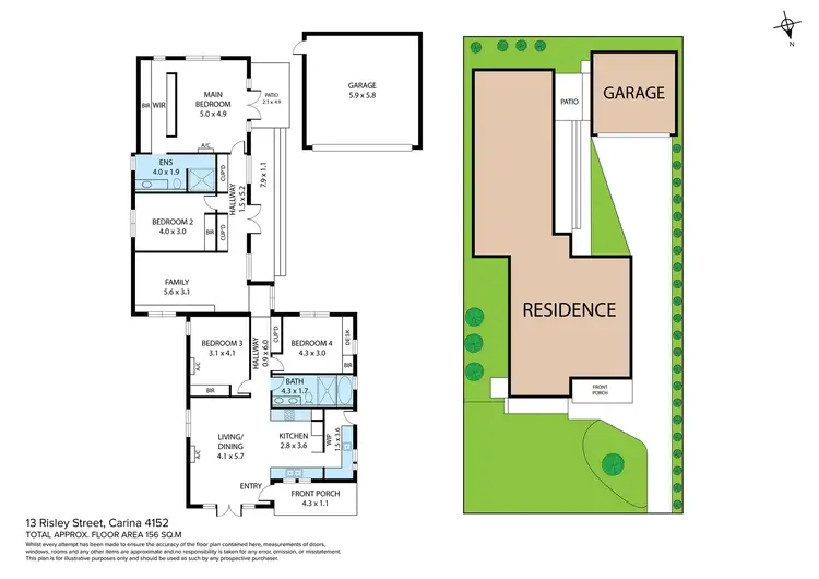 Floorplan of Homely house listing, 13 Risley Street, Carina QLD 4152