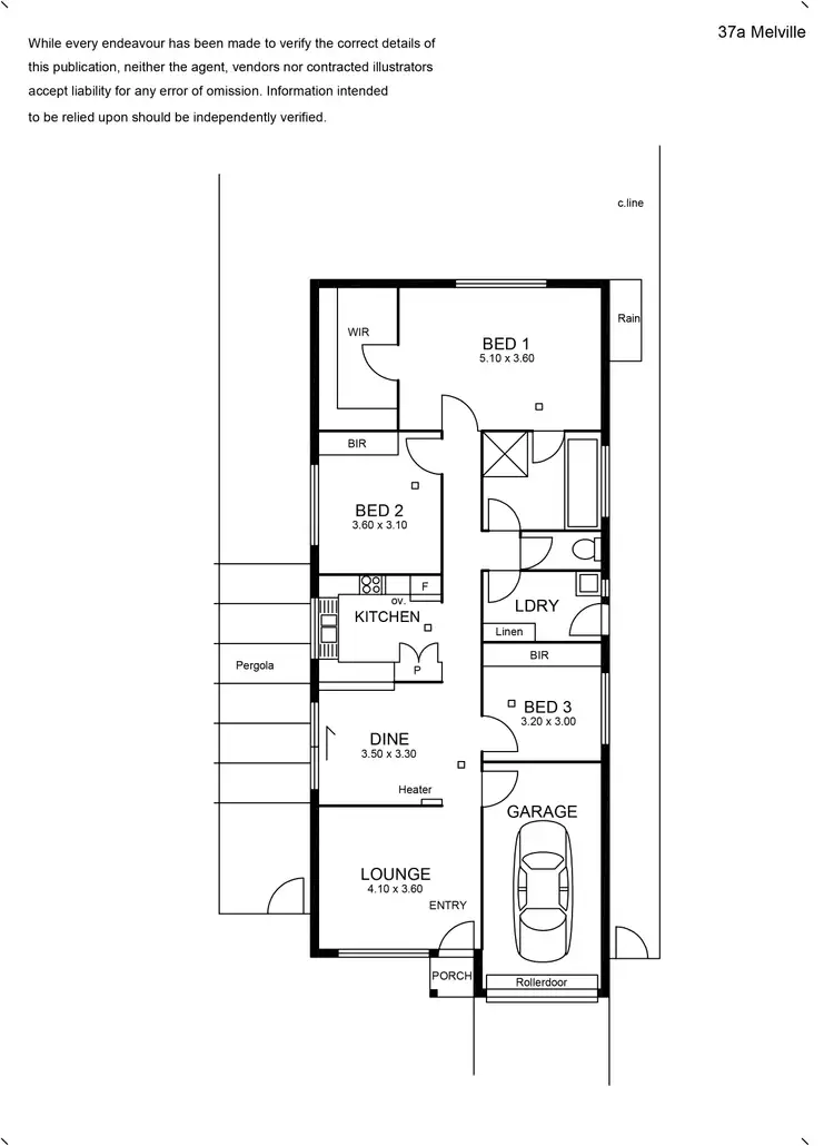Floorplan of Homely house listing, 37A Melville Road, Paradise SA 5075