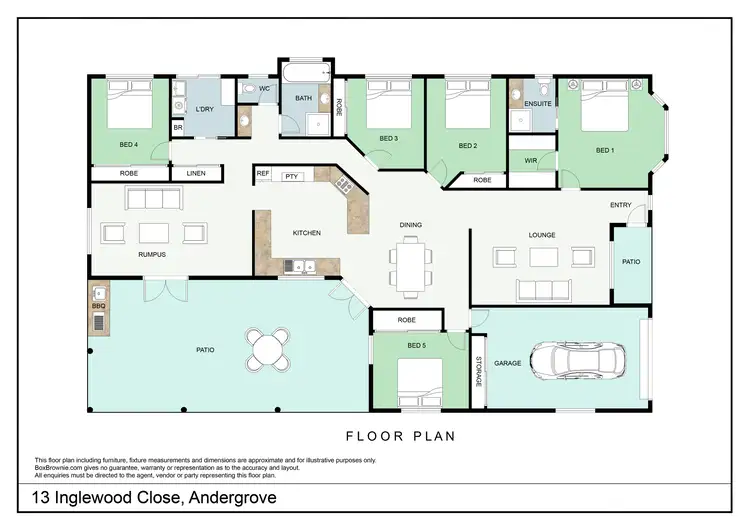 Floorplan of Homely house listing, 13 Inglewood Close, Andergrove QLD 4740