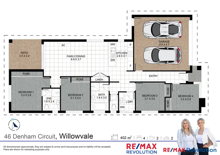 Floorplan of Homely house listing, 46 Denham Circuit, Willow Vale QLD 4209