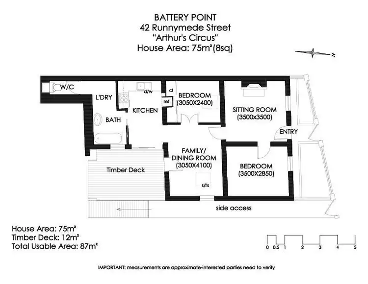 Floorplan of Homely house listing, 42 Runnymede Street, Battery Point TAS 7004