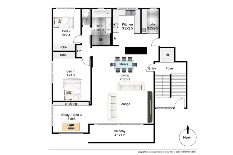 Floorplan of Homely apartment listing, 2/8 Johnson Parade, Mosman Park WA 6012