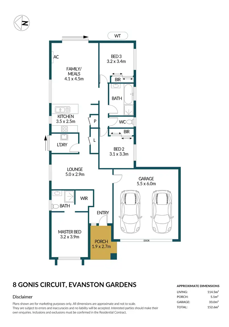 Floorplan of Homely house listing, 8 Gonis Circuit, Evanston Gardens SA 5116