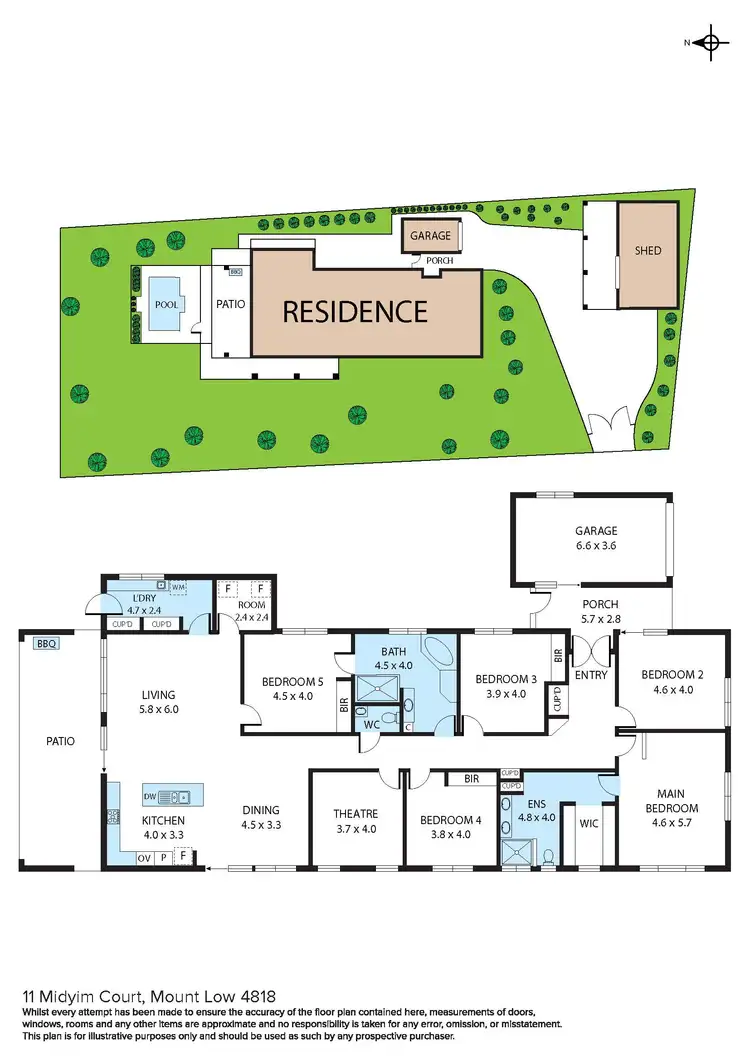 Floorplan of Homely house listing, 11 Midyim Court, Mount Low QLD 4818