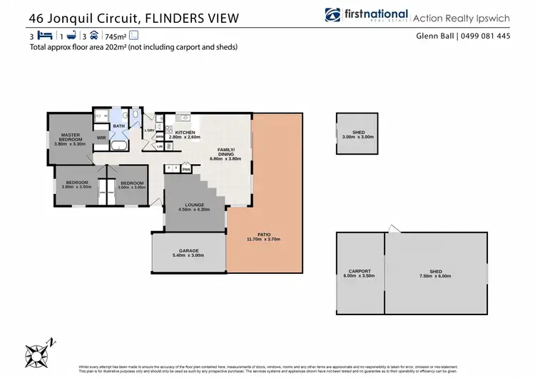 Floorplan of Homely house listing, 46 Jonquil Circuit, Flinders View QLD 4305