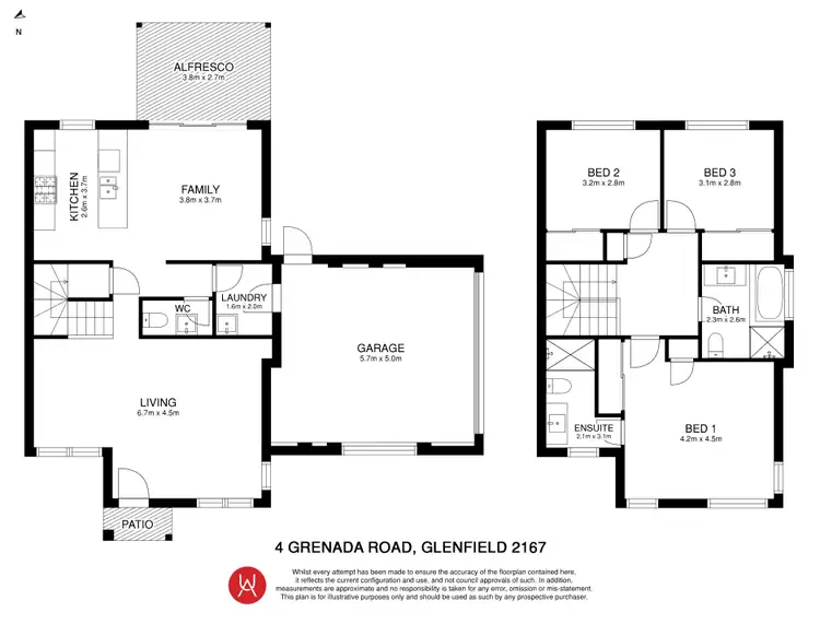 Floorplan of Homely house listing, 4 Grenada Road, Glenfield NSW 2167