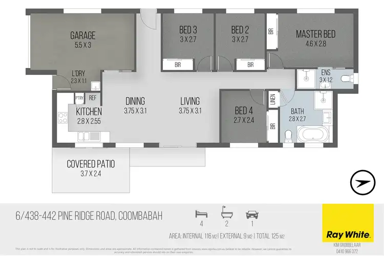 Floorplan of Homely villa listing, 6/442 Pine Ridge Road, Coombabah QLD 4216