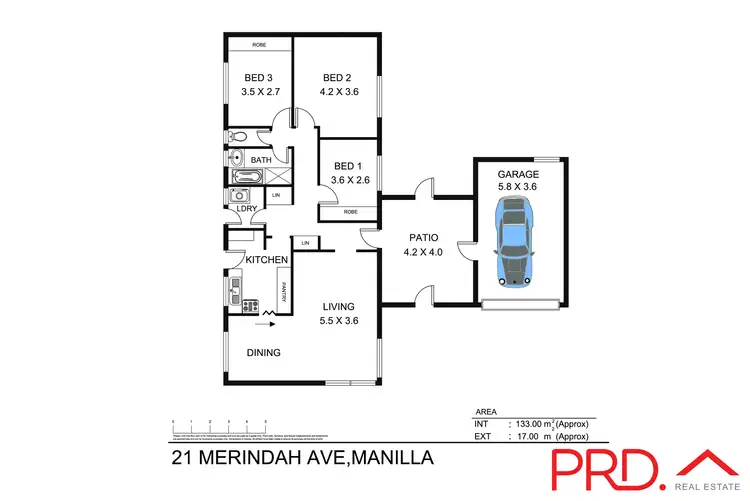 Floorplan of Homely house listing, 21 Merindah Ave, Manilla NSW 2346