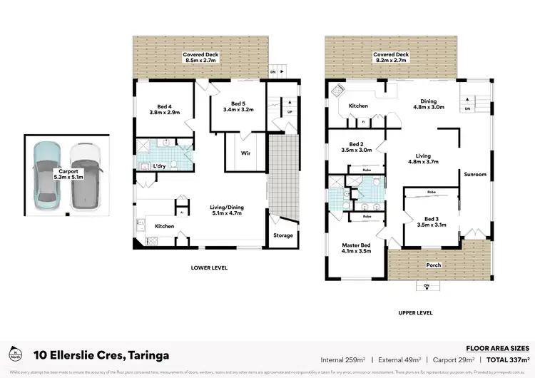 Floorplan of Homely house listing, 10 Ellerslie Crescent, Taringa QLD 4068