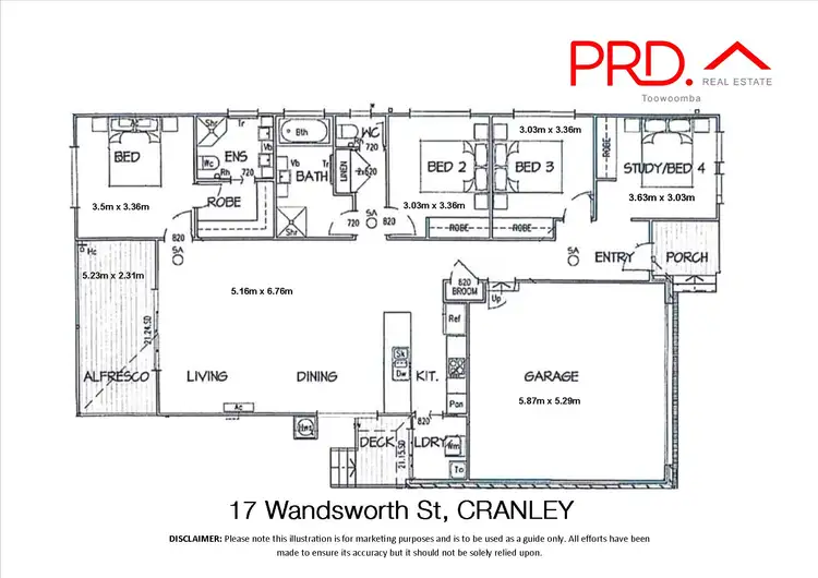 Floorplan of Homely house listing, 17 Wandsworth Street, Cranley QLD 4350
