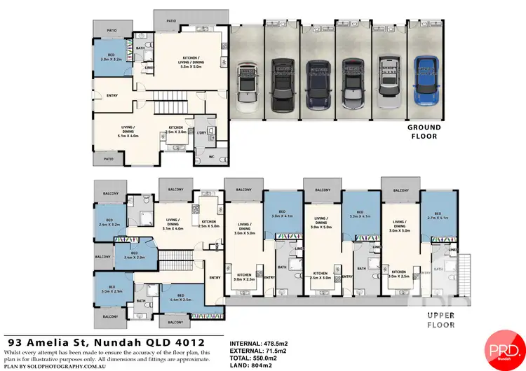 Floorplan of Homely block of units listing, Units 1-6/93 Amelia Street, Nundah QLD 4012