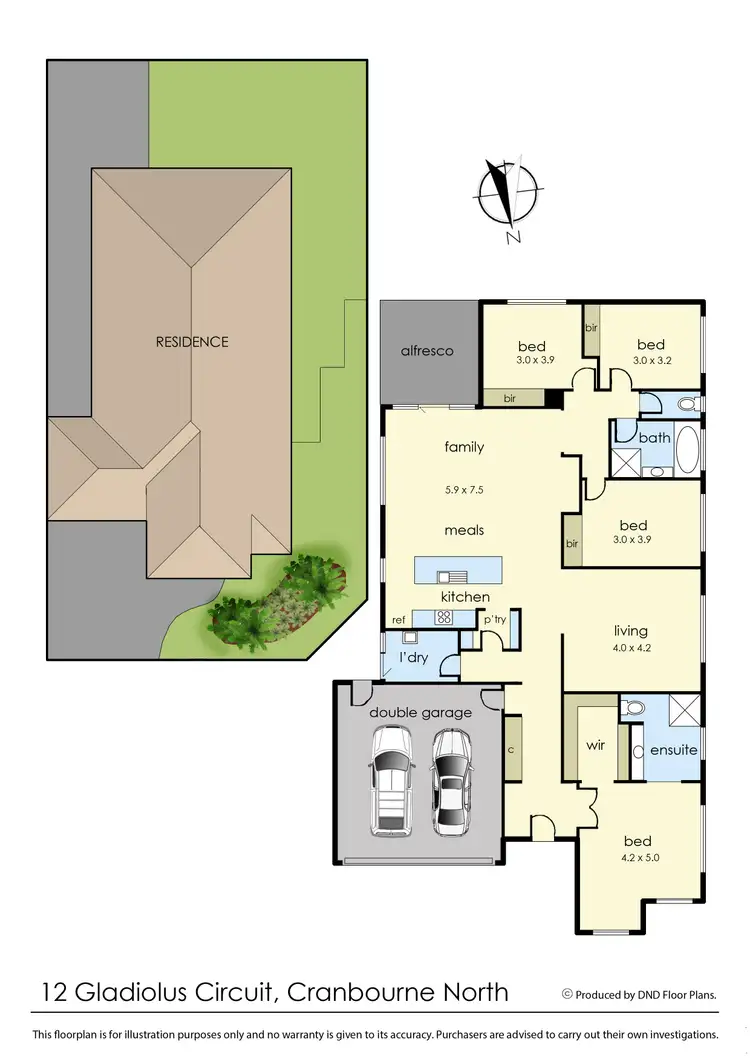 Floorplan of Homely house listing, 12 Gladiolus Circuit, Cranbourne North VIC 3977