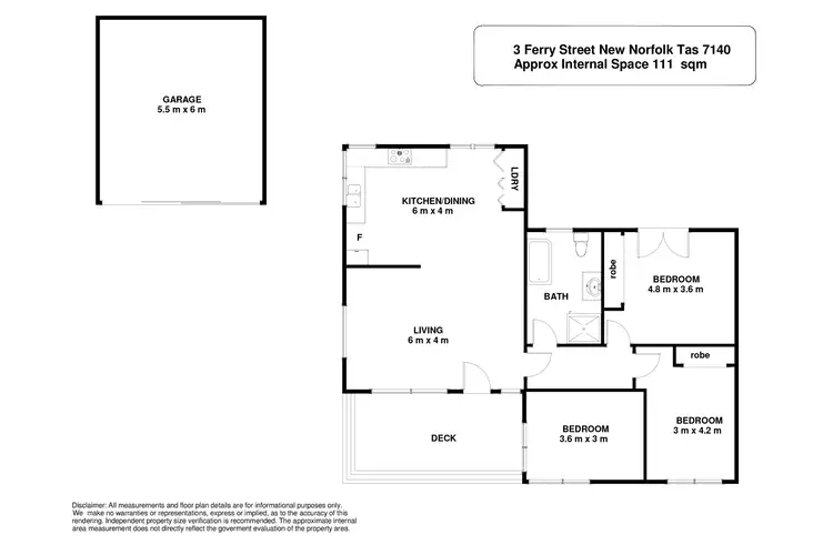 Floorplan of Homely house listing, 3 Ferry Street, New Norfolk TAS 7140