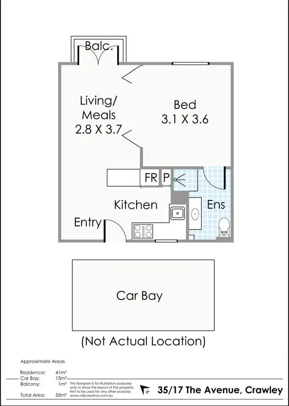 Floorplan of Homely house listing, 35/17 The Avenue, Crawley WA 6009