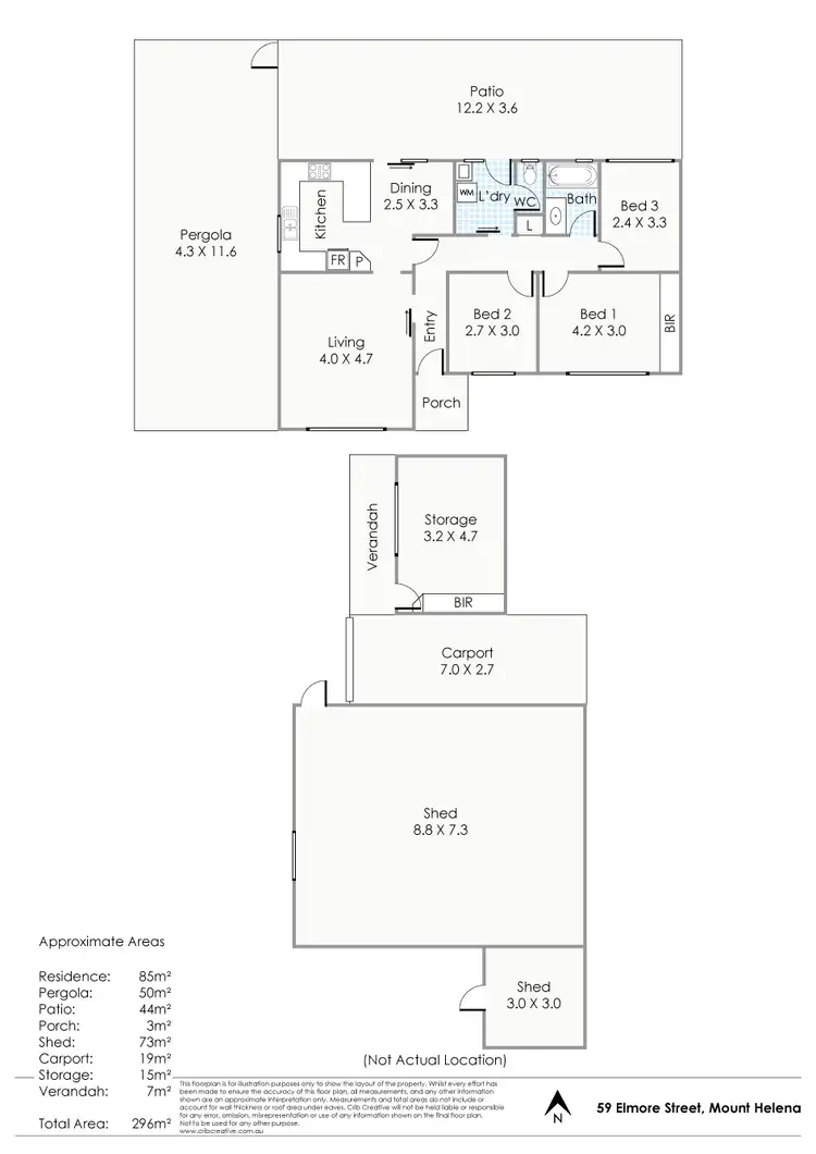 Floorplan of Homely house listing, 59 Elmore Street, Mount Helena WA 6082