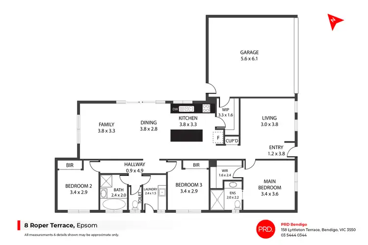 Floorplan of Homely house listing, 8 Roper Terrace, Epsom VIC 3551