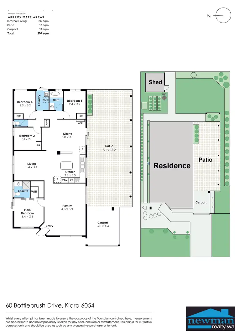 Floorplan of Homely house listing, 60 Bottlebrush Drive, Kiara WA 6054