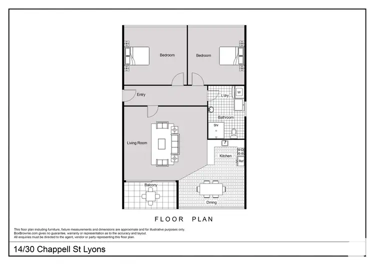 Floorplan of Homely unit listing, 14/30 Chappell Street, Lyons ACT 2606