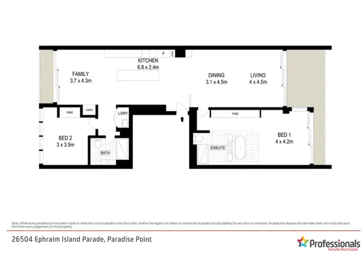 Floorplan of Homely apartment listing, 26504 Ephraim Island Parade, Paradise Point QLD 4216