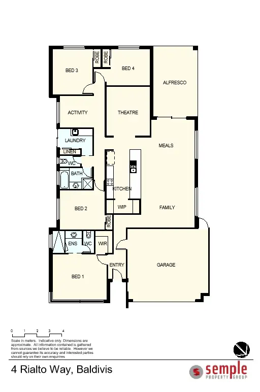 Floorplan of Homely house listing, 4 Rialto Way, Baldivis WA 6171