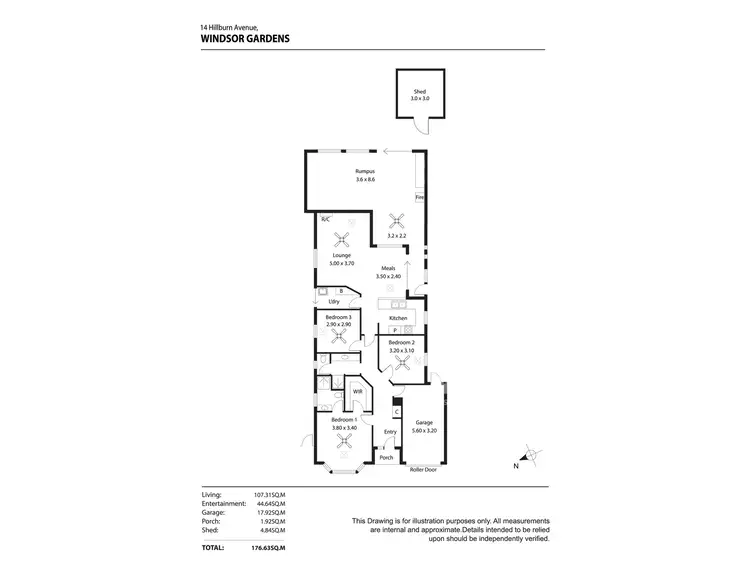 Floorplan of Homely house listing, 14 Hillburn Avenue, Windsor Gardens SA 5087