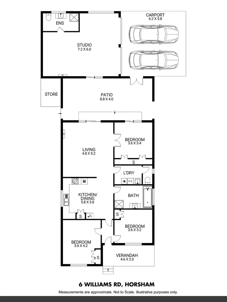 Floorplan of Homely house listing, 6 Williams Road, Horsham VIC 3400