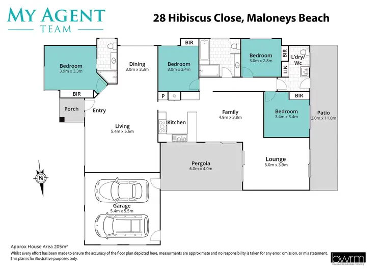 Floorplan of Homely house listing, 28 Hibiscus Close, Maloneys Beach NSW 2536