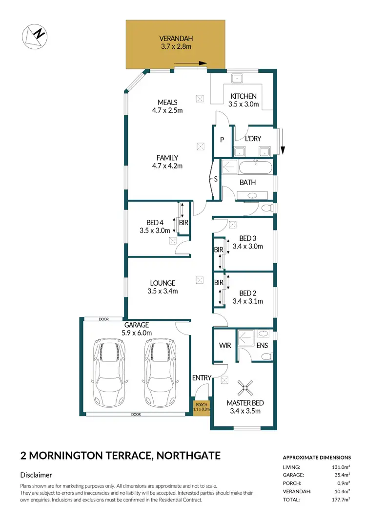 Floorplan of Homely house listing, 2 Mornington Terrace, Northgate SA 5085