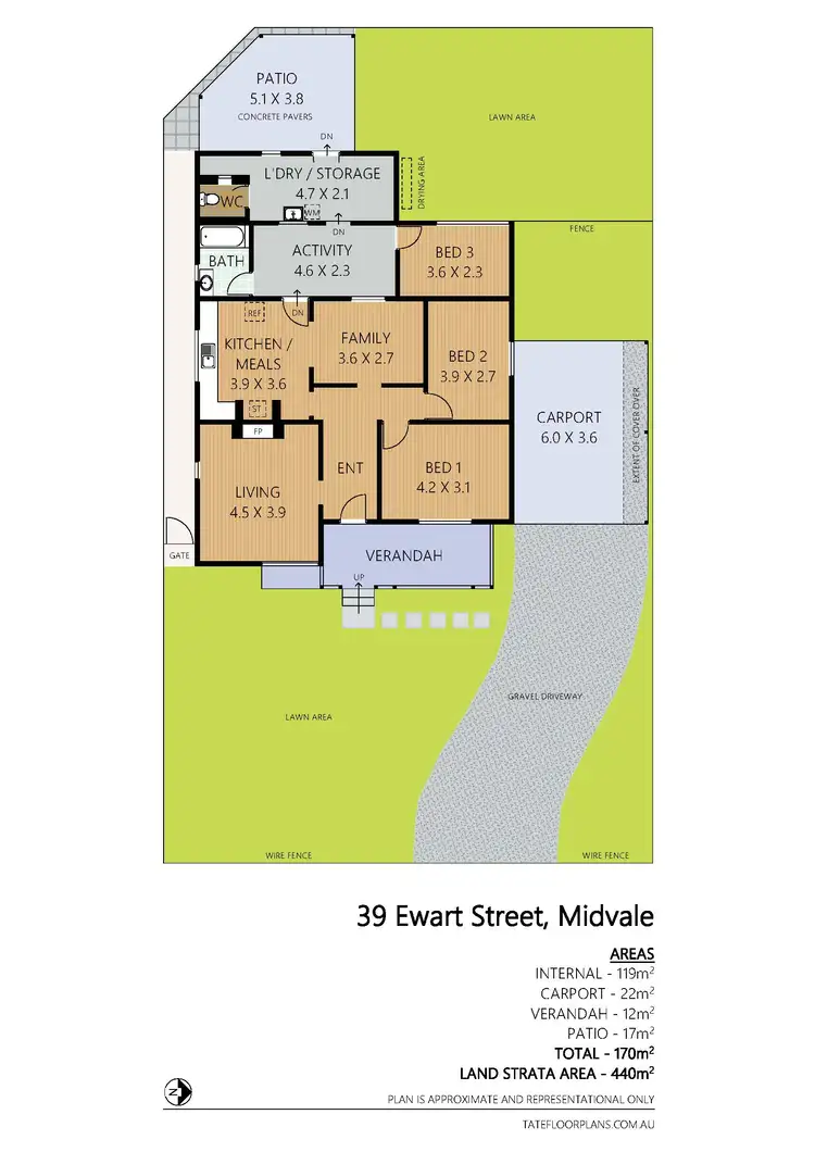 Floorplan of Homely house listing, 39 Ewart Street, Midvale WA 6056