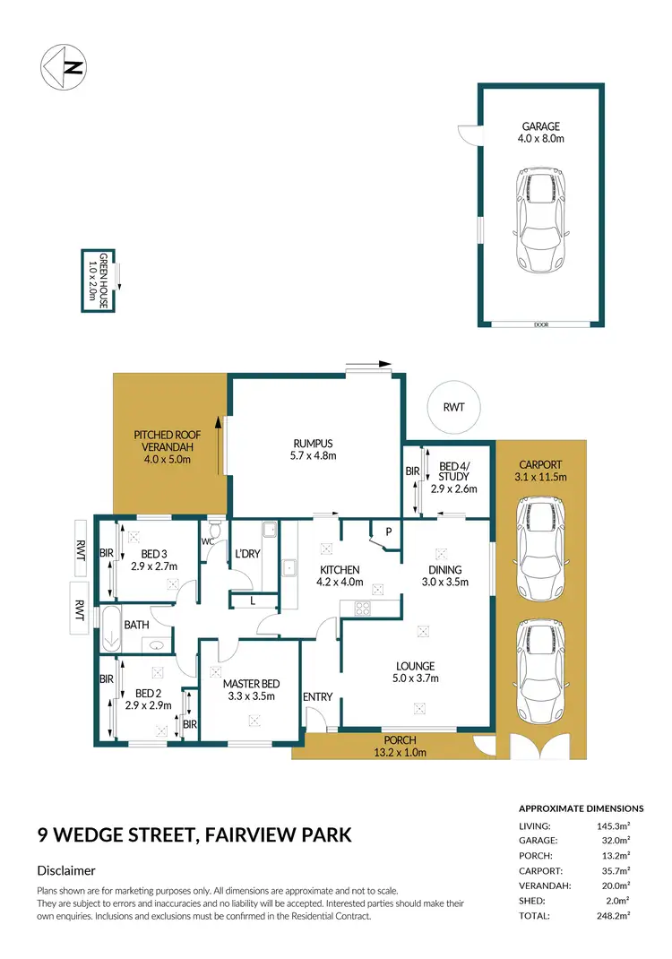 Floorplan of Homely house listing, 9 Wedge Street, Fairview Park SA 5126
