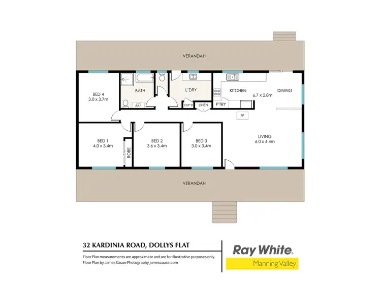 Floorplan of Homely rural property listing, 32 Kardinia Road, Dollys Flat NSW 2429